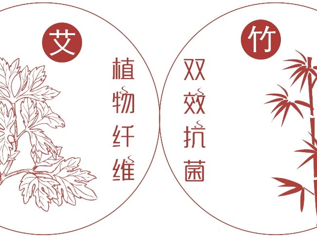 艾草竹纖維雙重天然抗菌三件套